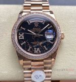 8+ Factory Rolex Gain weight 36 DayDate Watch Eisenkiesel with diamonds